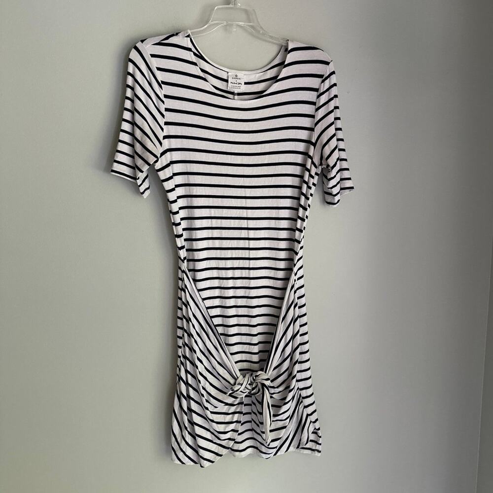 Michael Stars for Evereve White/Navy Striped Wrap Dress, size Small